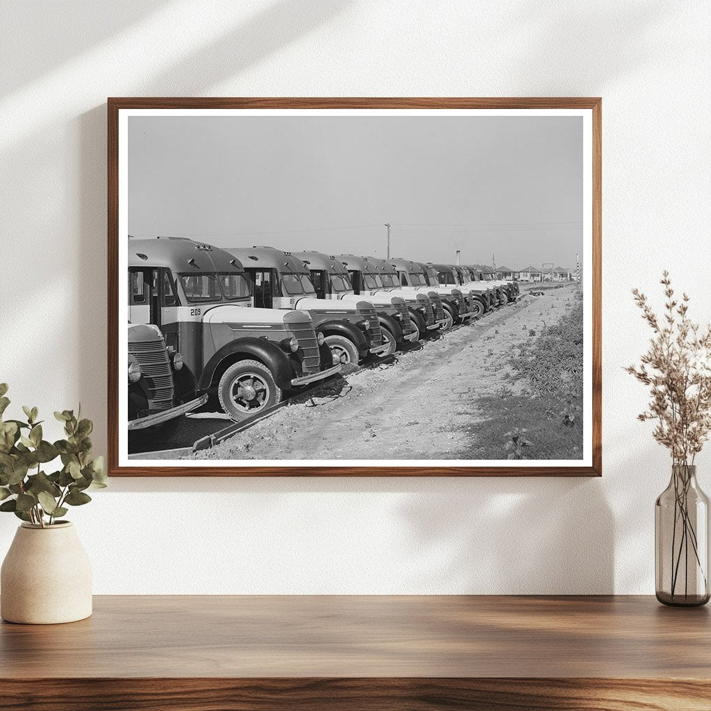 Buses for Workmen at Naval Air Base Corpus Christi 1944