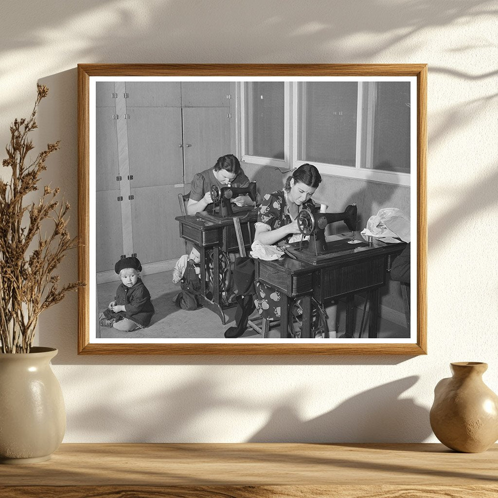 Wives Sewing at Yuba City Farm Security Camp December 1940
