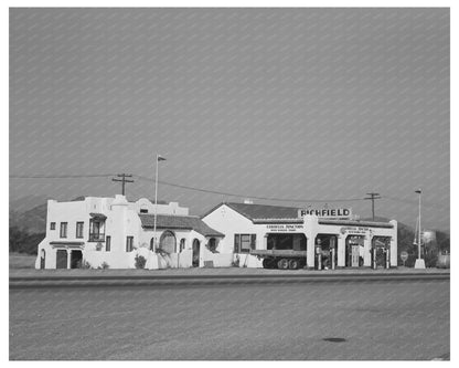 Vintage Filling Station Solano County California 1940