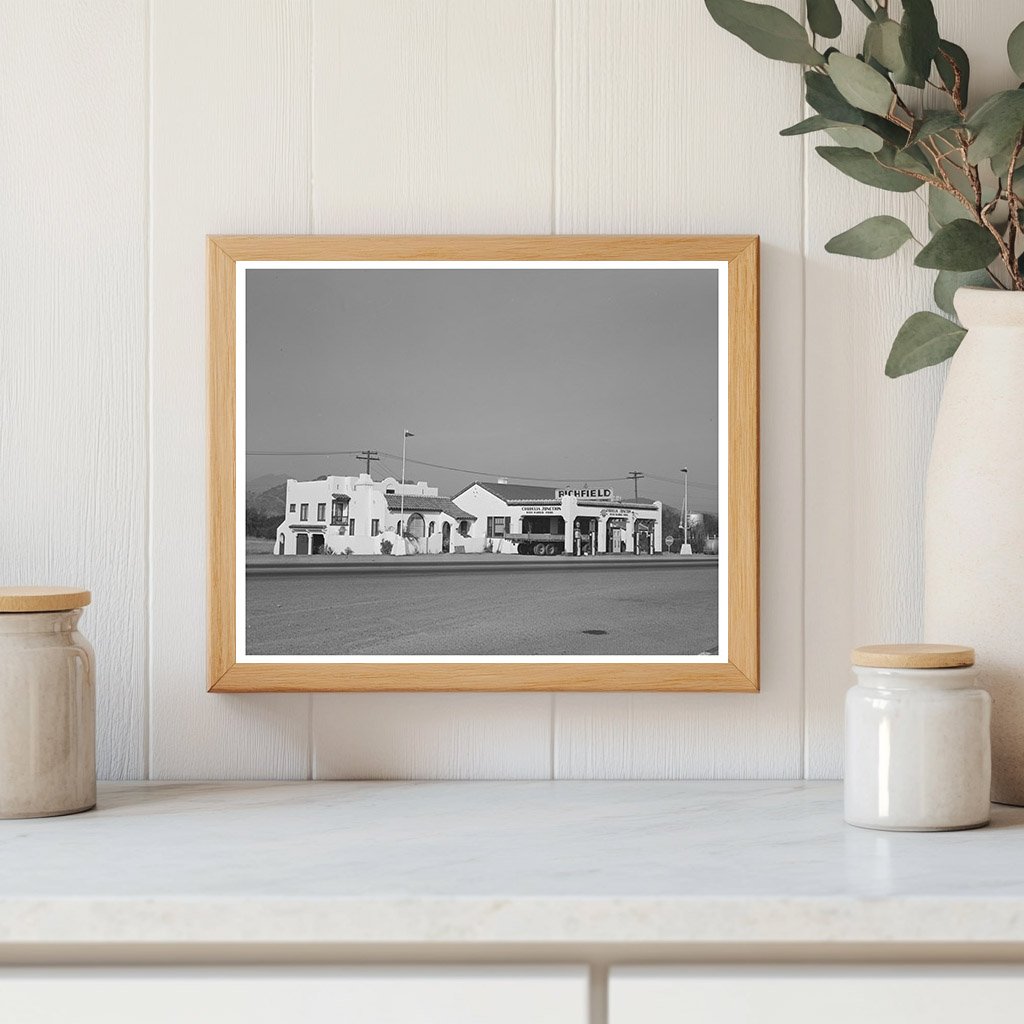 Vintage Filling Station Solano County California 1940