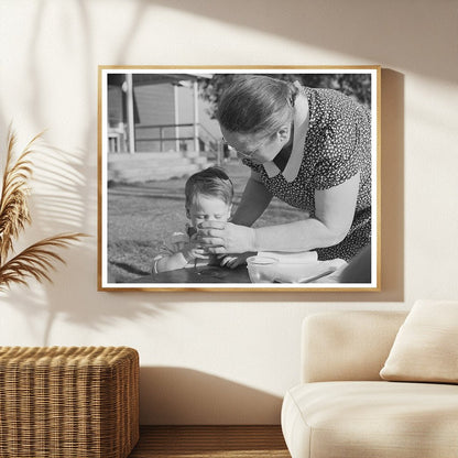 Milk Delivery to Children at Yuba City Farm Camp 1940