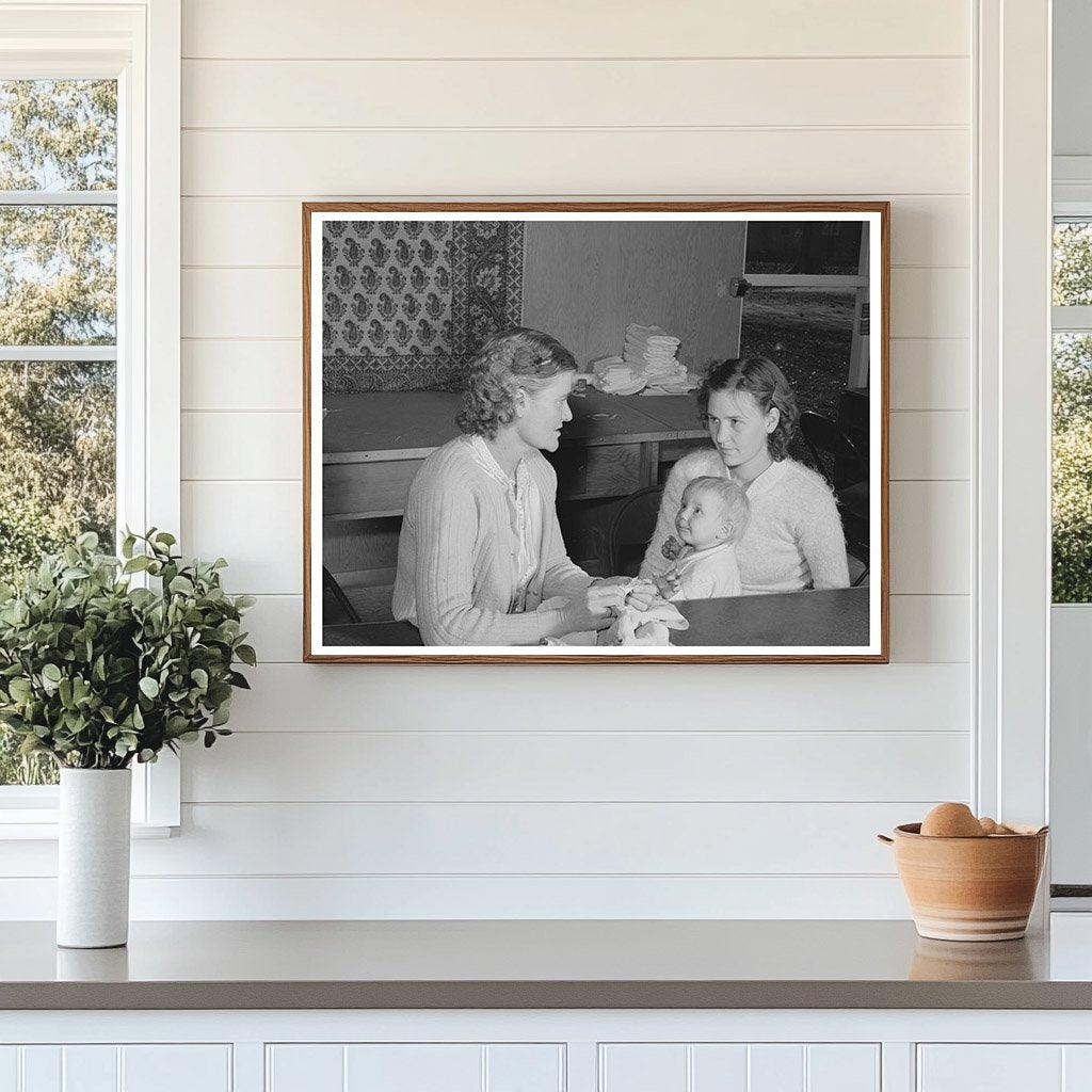 Sewing Lesson at Yuba City Farm Camp December 1940