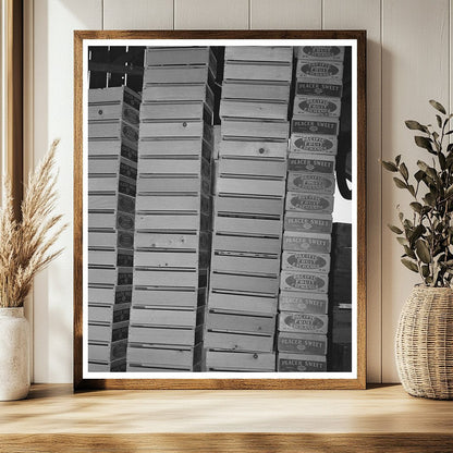 Fruit Crates in Loomis California December 1940