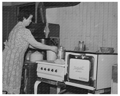 Farmers Wife in Auburn California Kitchen 1940