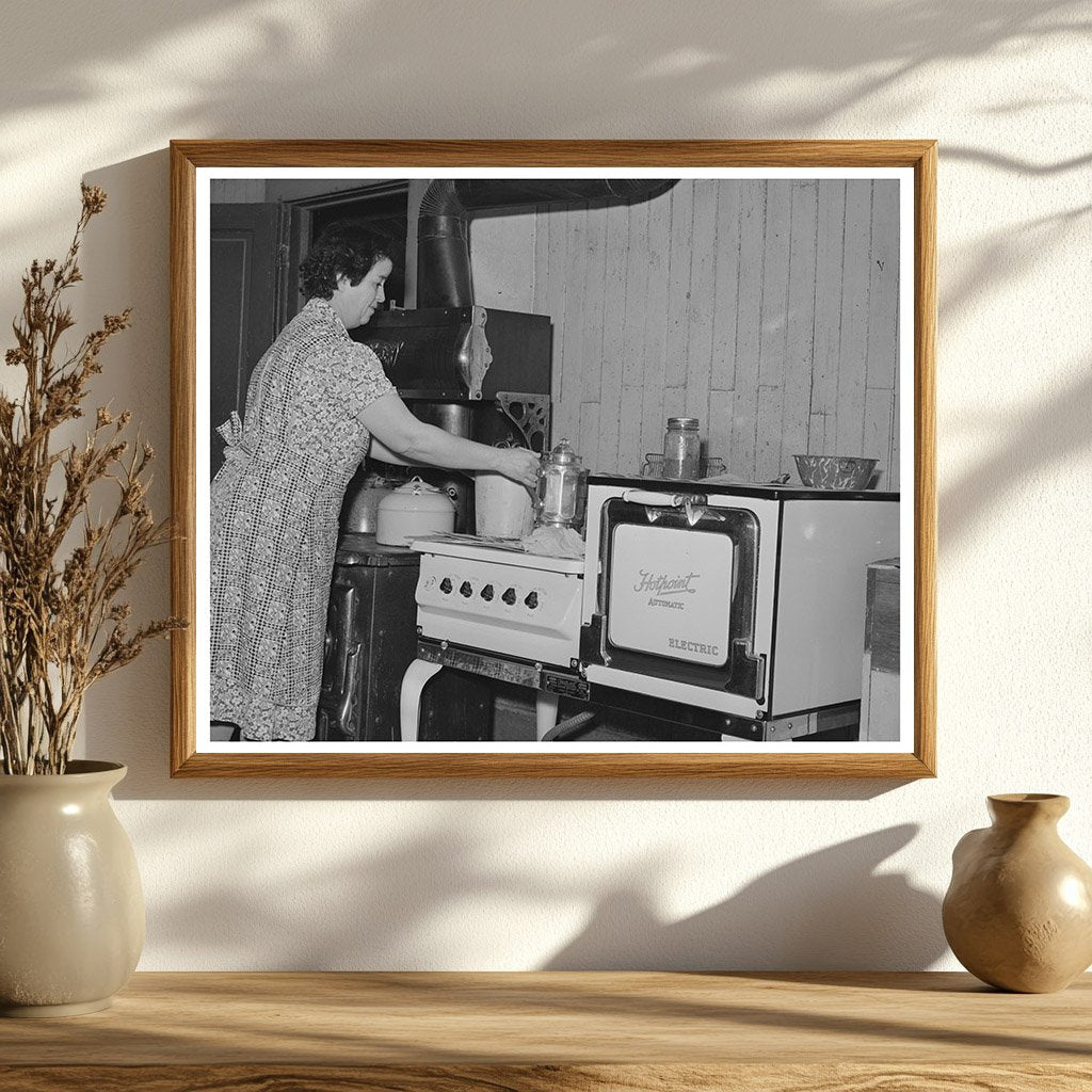 Farmers Wife in Auburn California Kitchen 1940