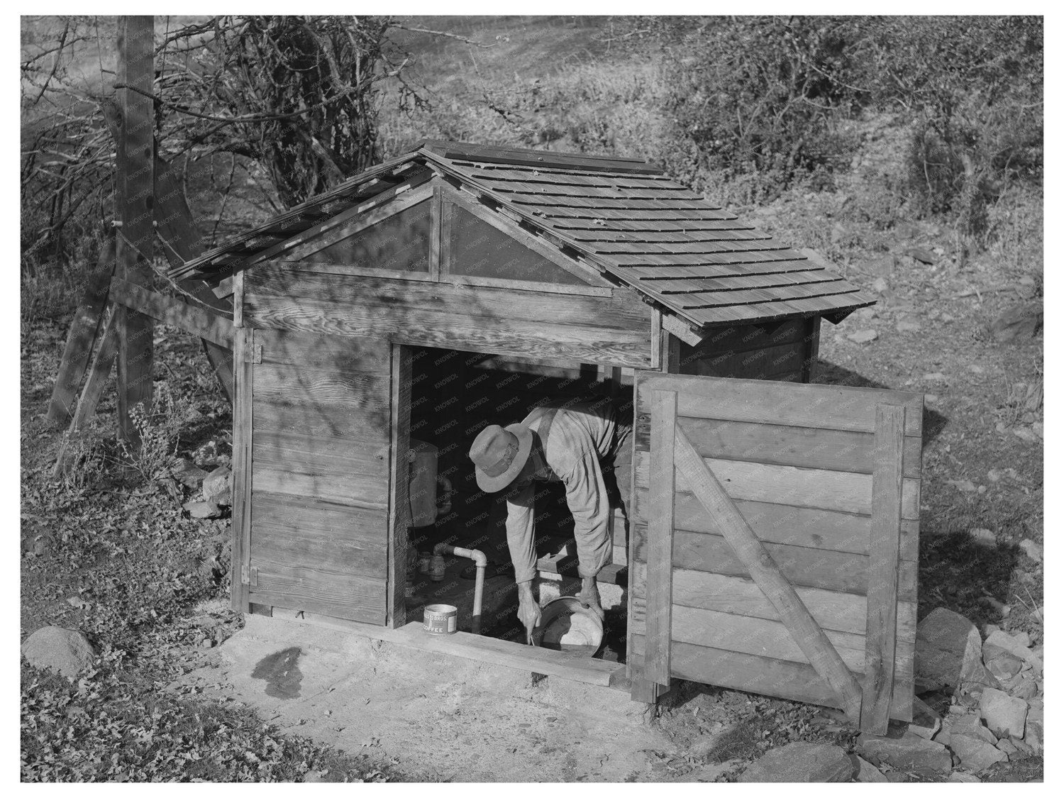 1940 Fruit Farmer in Springhouse Placer County California