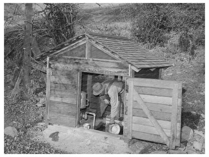 Vintage Fruit Farmer in Placer County California 1940