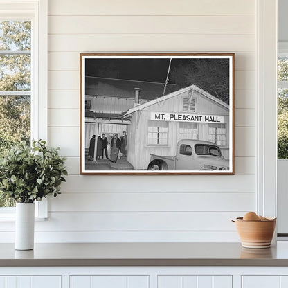 Farmers Leaving Night Meeting in Gold Hill California 1940