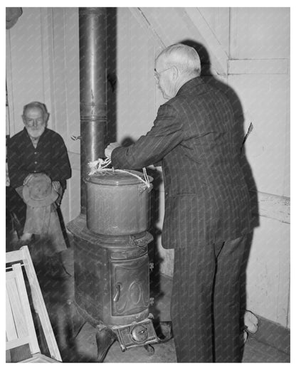 Coffee Kettle at Farmers Meeting Gold Hill California 1940