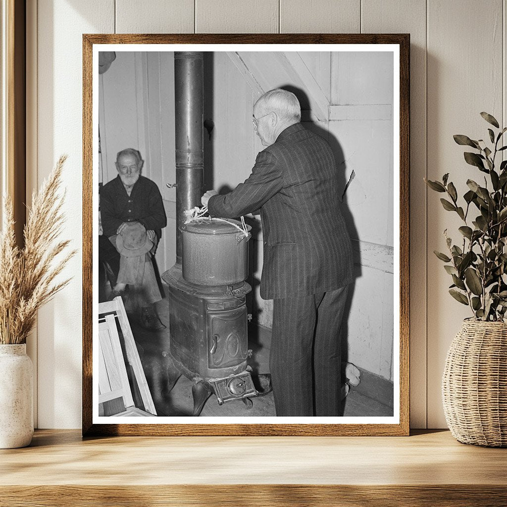 Coffee Kettle at Farmers Meeting Gold Hill California 1940