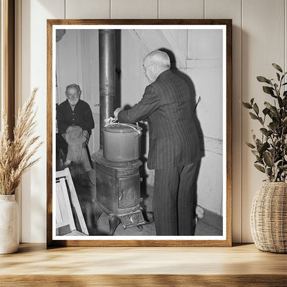 Coffee Kettle at Farmers Meeting Gold Hill California 1940