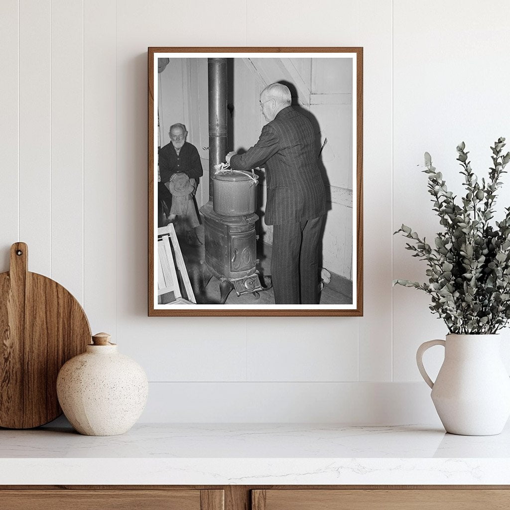 Coffee Kettle at Farmers Meeting Gold Hill California 1940