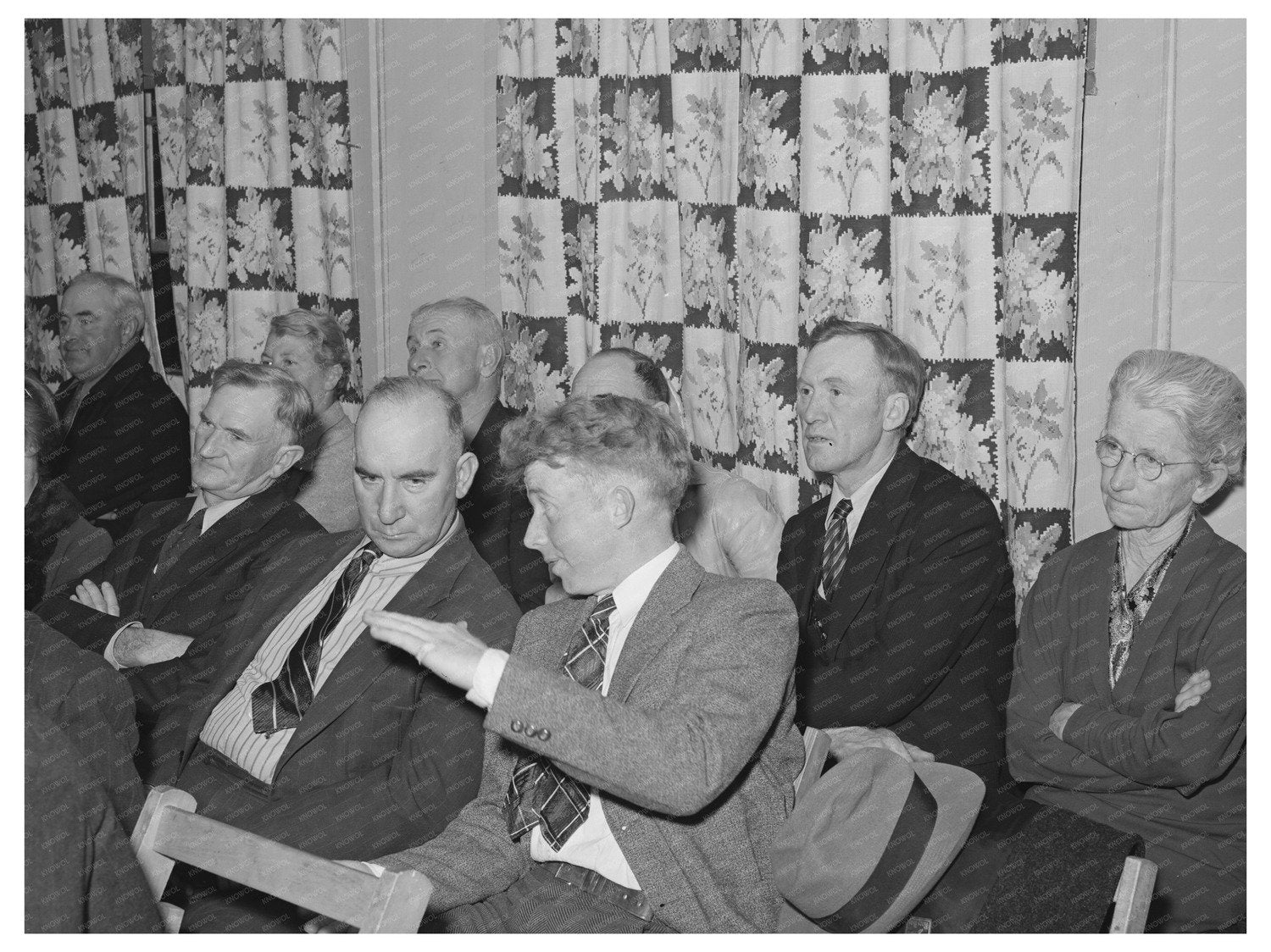 Farmers Meeting in Gold Hill Placer County 1940