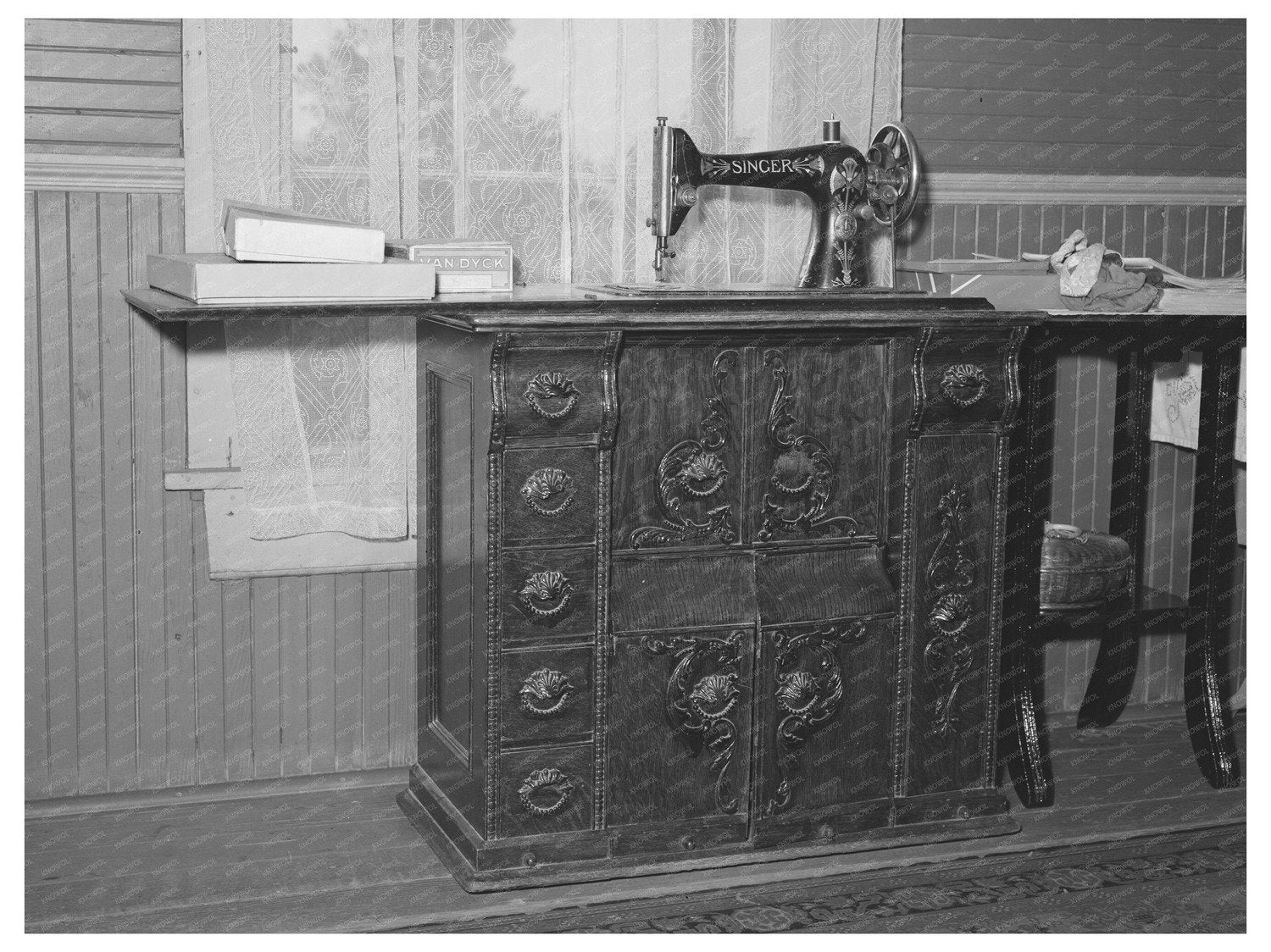 Sewing Machine in Placer County Home December 1940