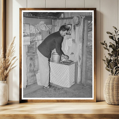 Farmer Washing Hands Placer County California December 1940