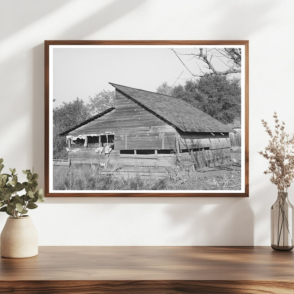 1940 Black and White Fruit Packing Shed in Placer County