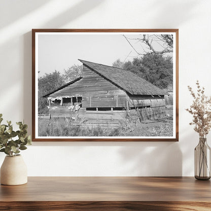 1940 Black and White Fruit Packing Shed in Placer County