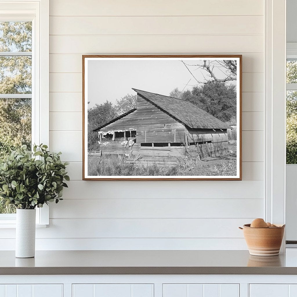 1940 Black and White Fruit Packing Shed in Placer County
