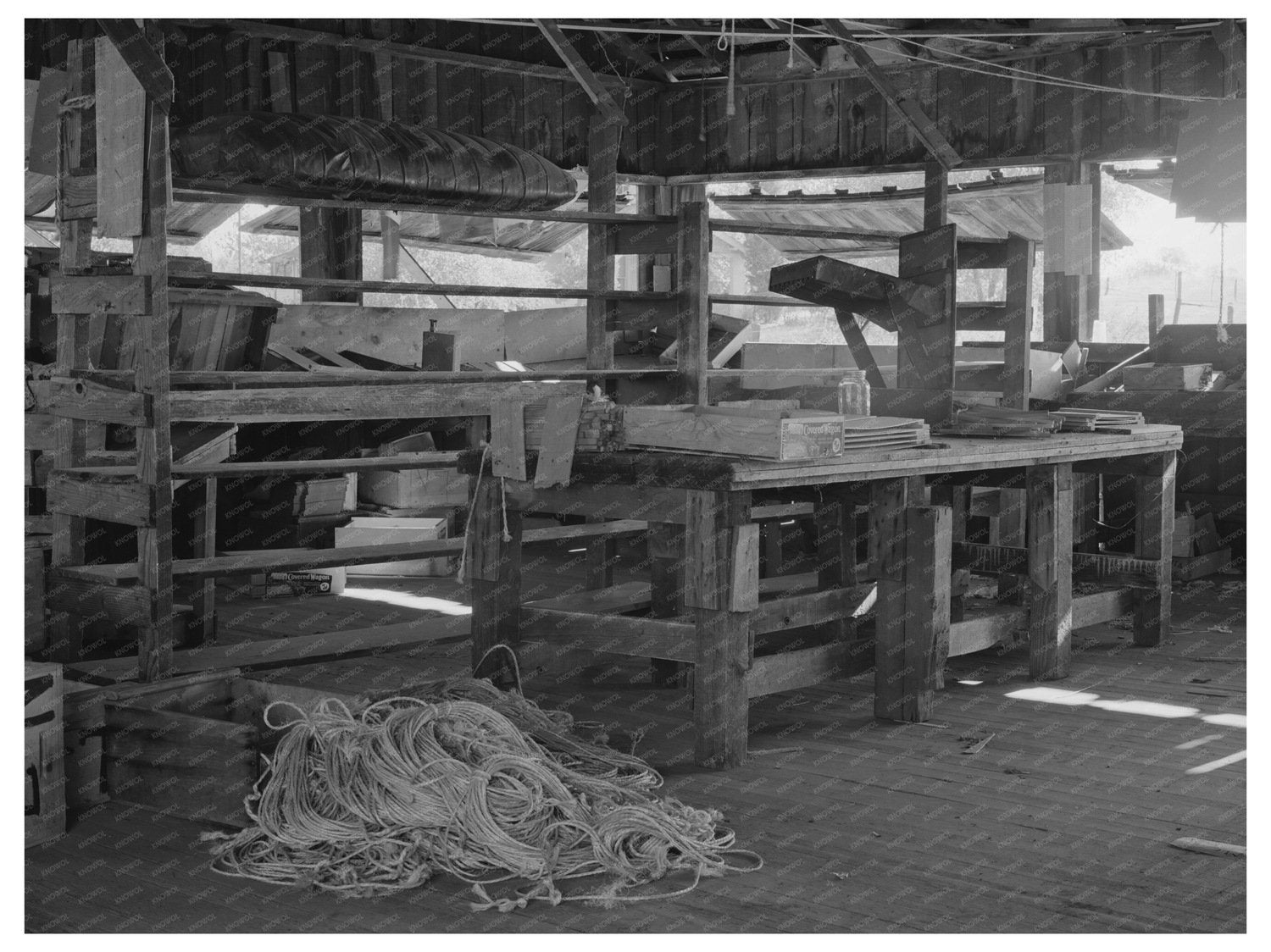 1940 Placer County Fruit Farmer Packing Shed Image