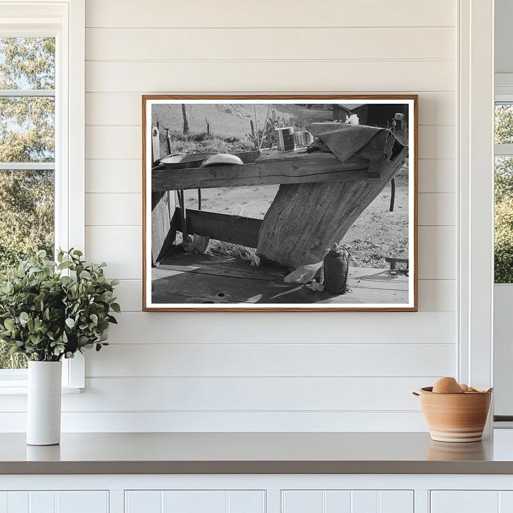 Wash Bench on Fruit Farmers Porch Placer County 1940