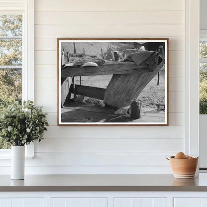 Wash Bench on Fruit Farmers Porch Placer County 1940