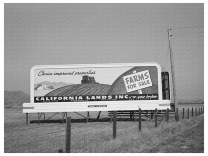 California Highway Signage Scene December 1940