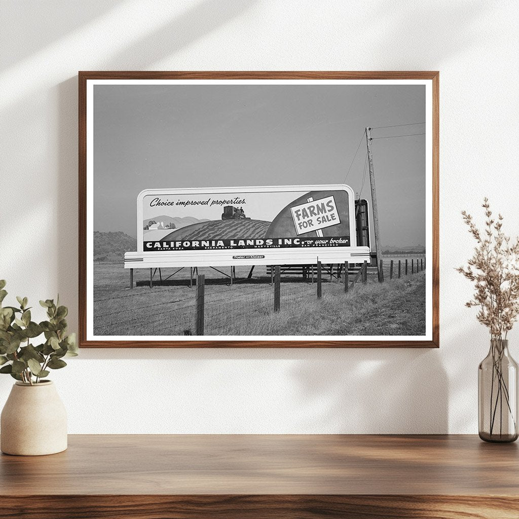 California Highway Signage Scene December 1940