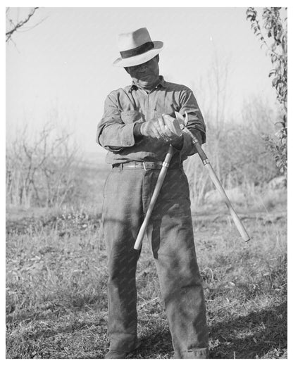Vintage Farmer in Placer County California December 1940