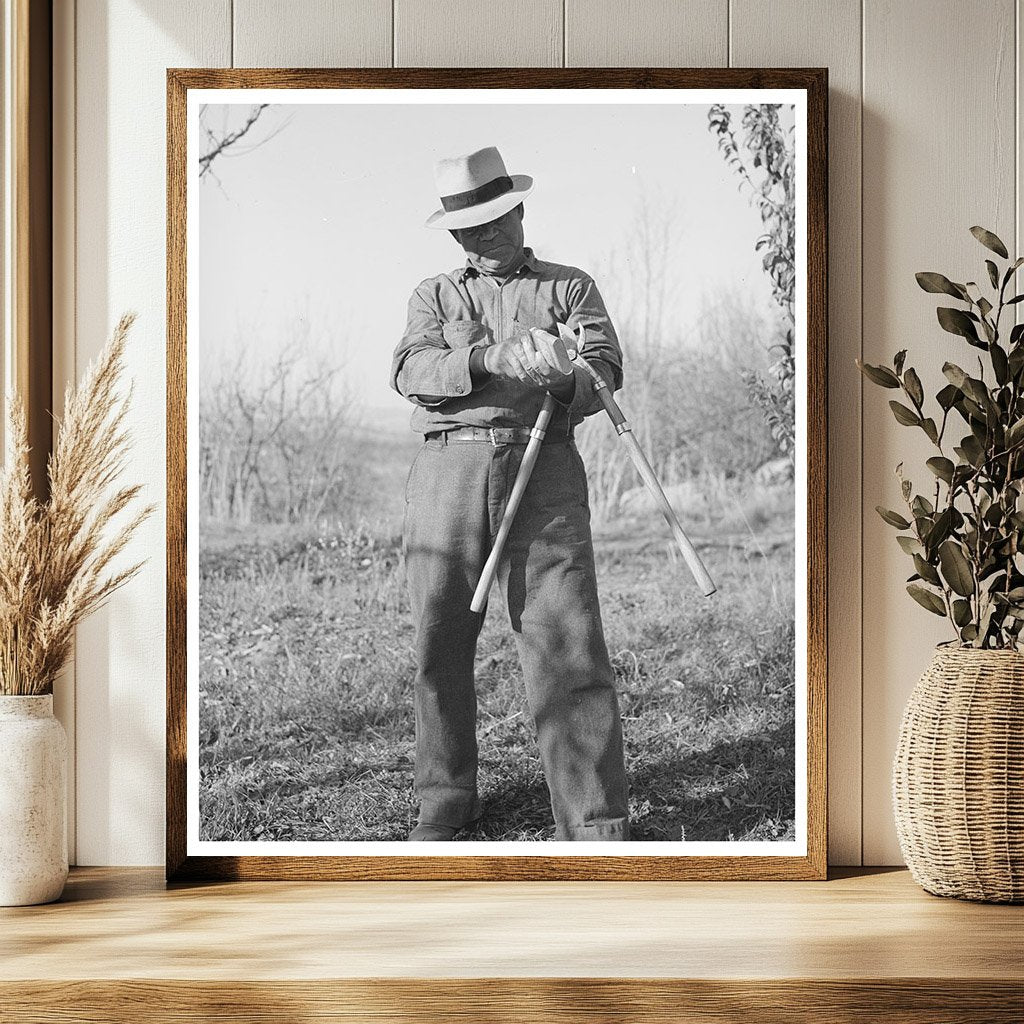 Vintage Farmer in Placer County California December 1940