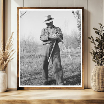 Vintage Farmer in Placer County California December 1940
