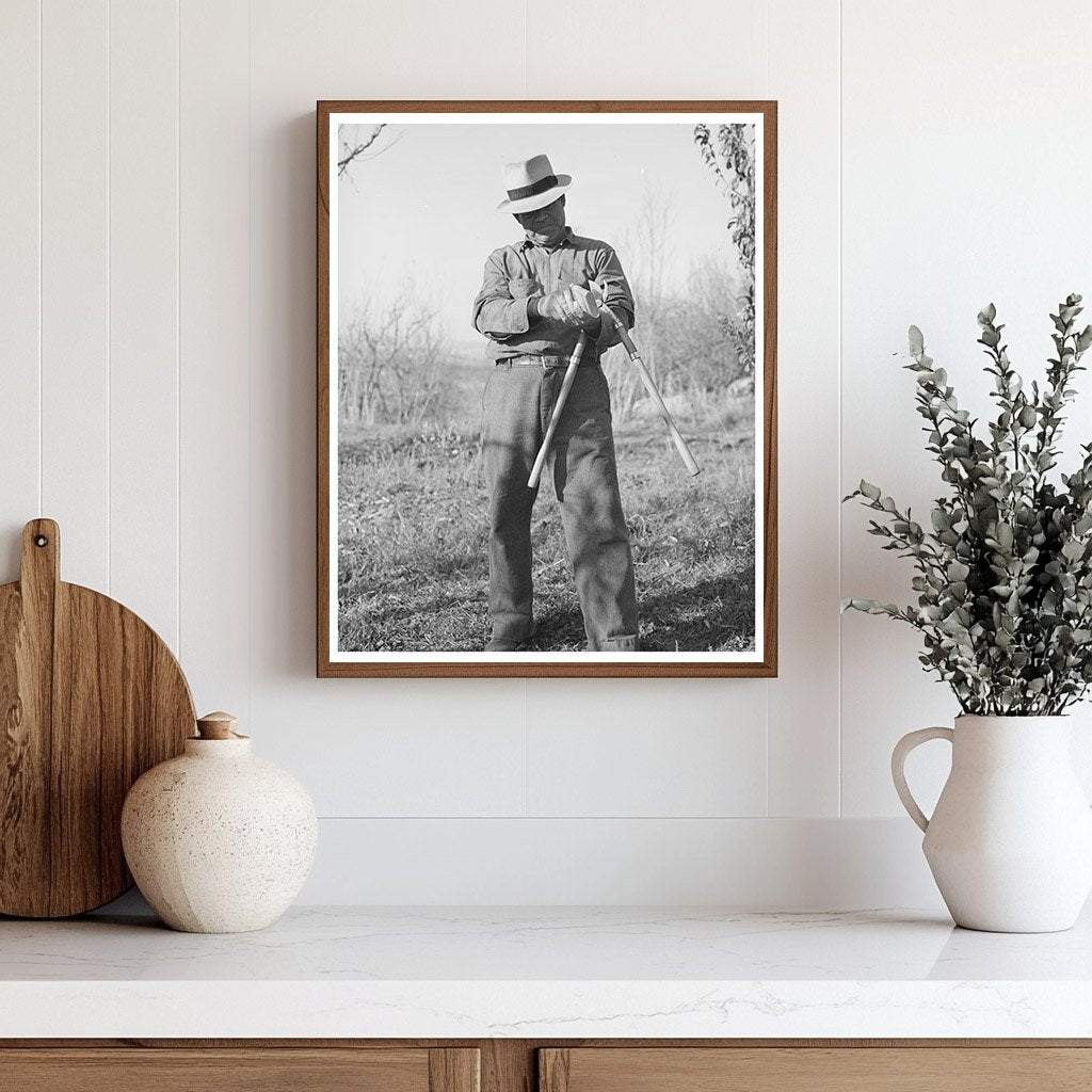 Vintage Farmer in Placer County California December 1940