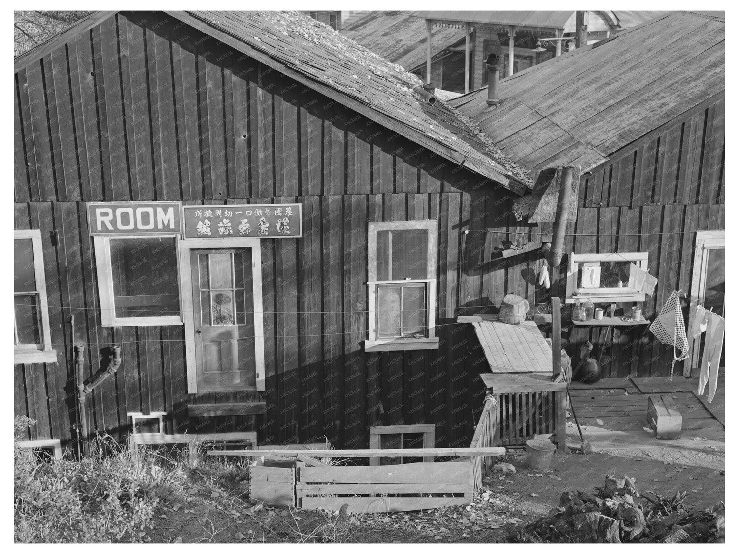 Chinatown in New Castle California December 1940 Photo