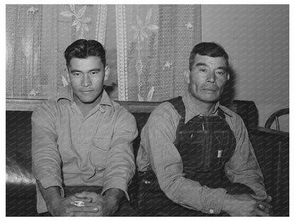 Fruit Farmer and Son in Placer County California 1940