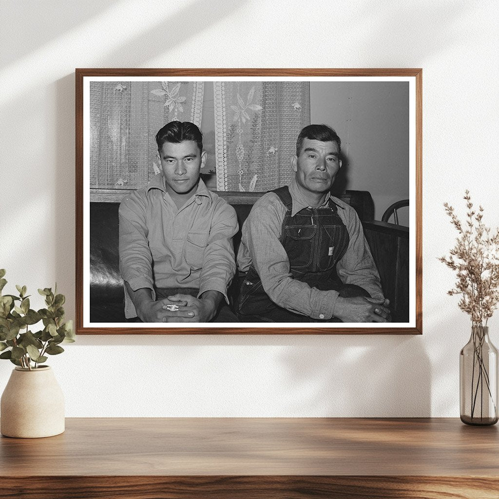 Fruit Farmer and Son in Placer County California 1940