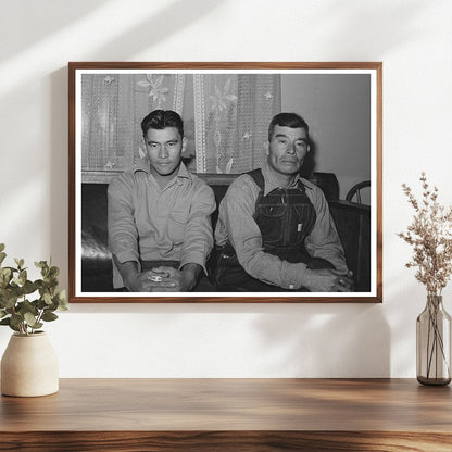 Fruit Farmer and Son in Placer County California 1940