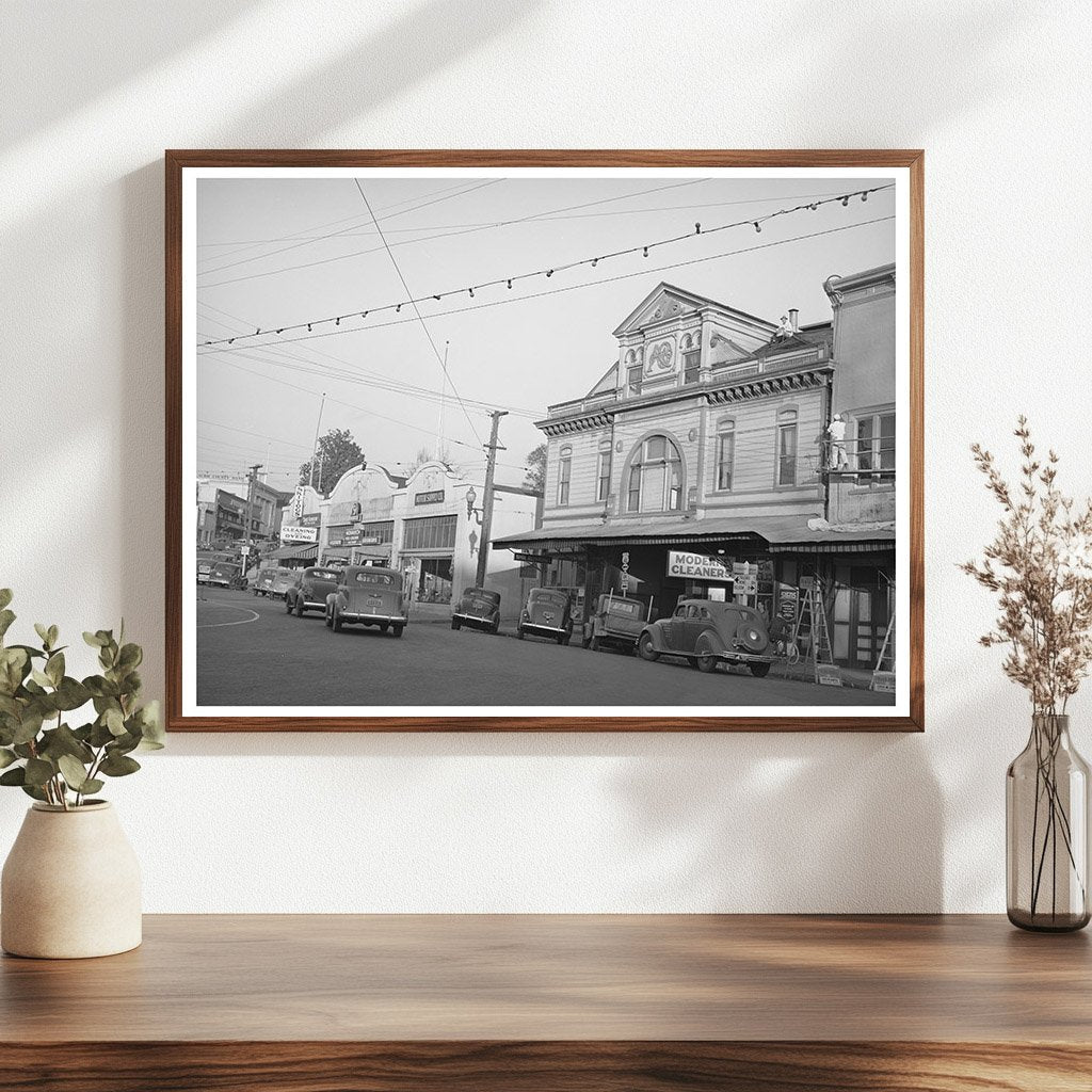 Auburn California Main Street December 1940 Historical Image
