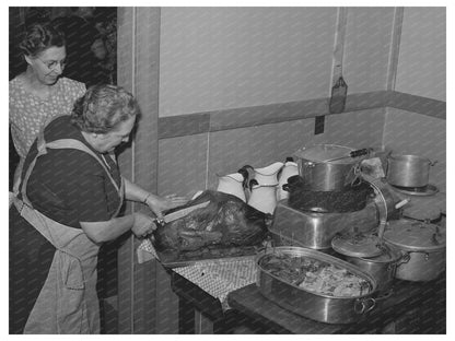 1940 Kitchen Dinner at Loomis Fruit Association California