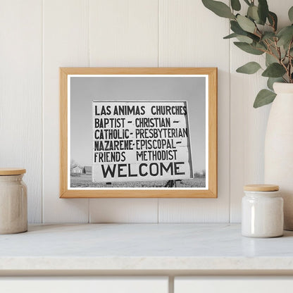 Las Animas Colorado City Limits Sign January 1941