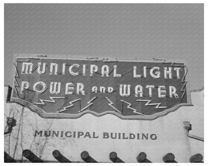 La Junta Colorado Municipal Building Sign January 1941