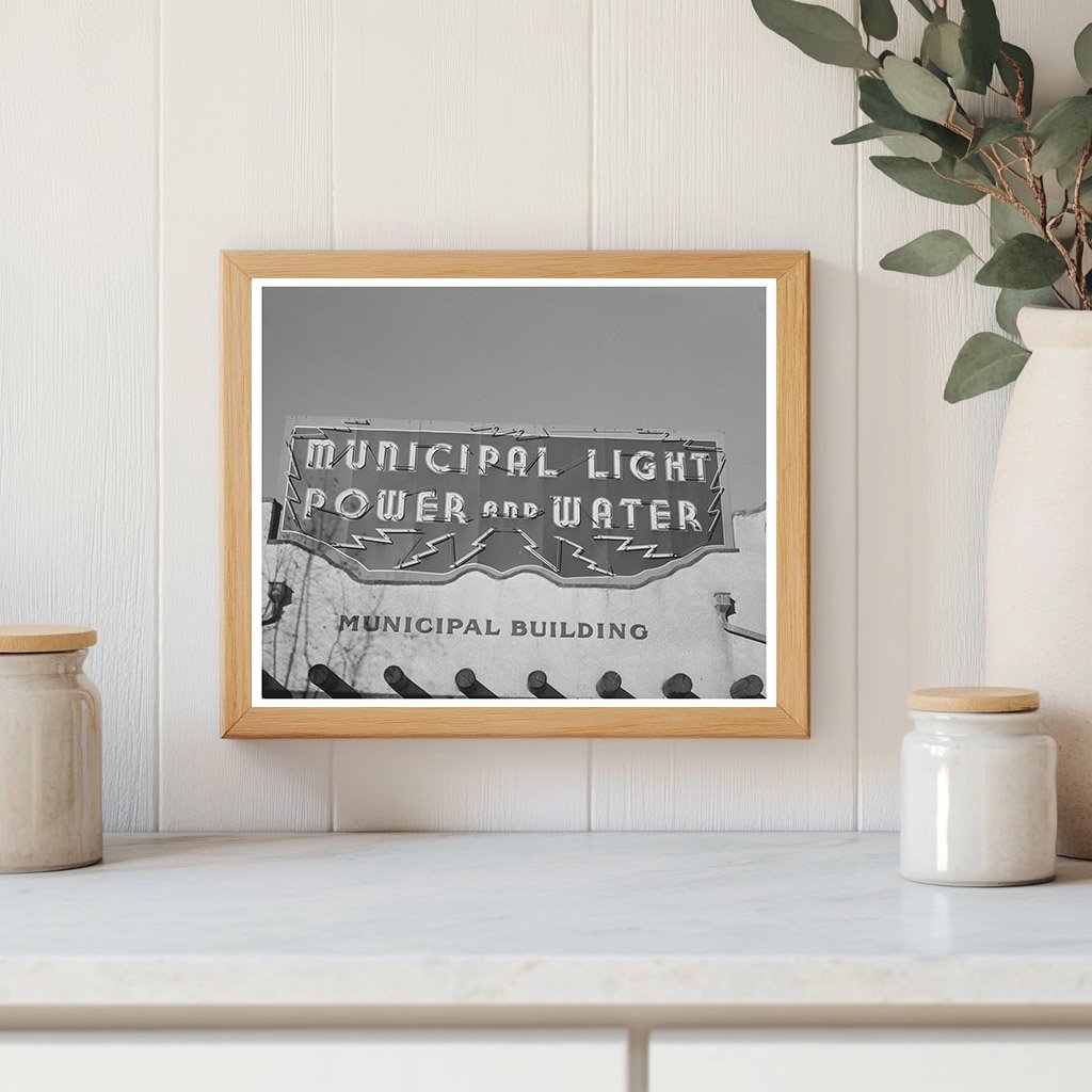 La Junta Colorado Municipal Building Sign January 1941