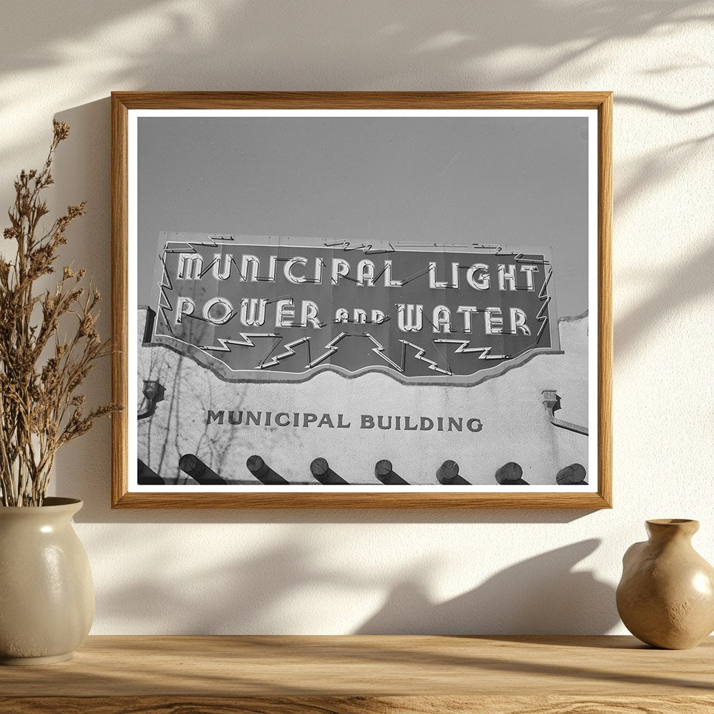 La Junta Colorado Municipal Building Sign January 1941