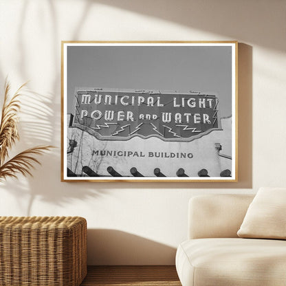 La Junta Colorado Municipal Building Sign January 1941