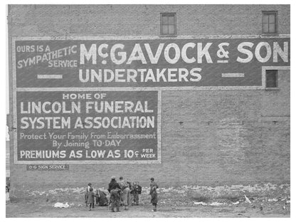 Vintage Chicago Signage Photo April 1941