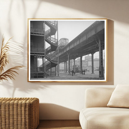 Children Playing Under Chicago Train Structure 1941