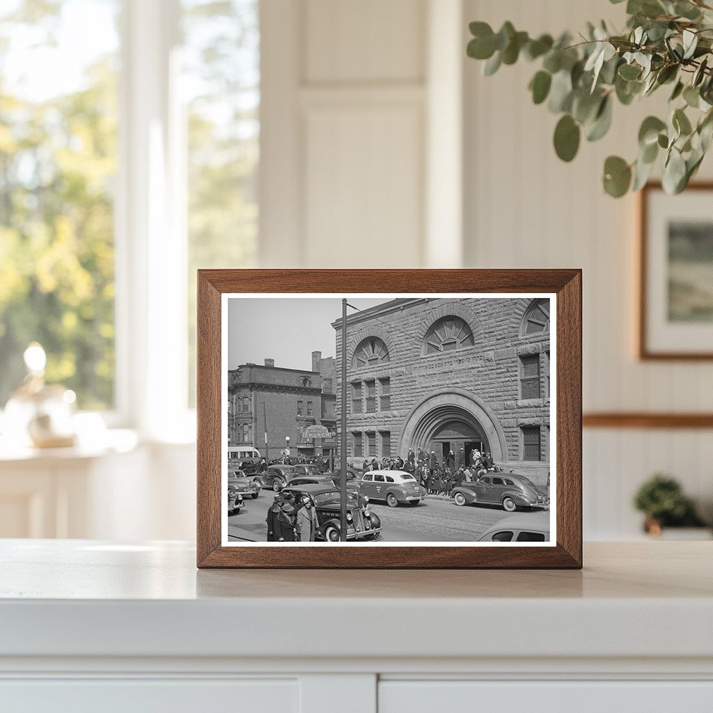 Crowd Exiting Pilgrim Baptist Church Chicago 1941