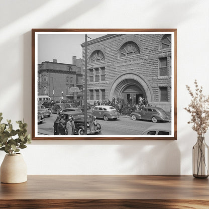 Crowd Exiting Pilgrim Baptist Church Chicago 1941