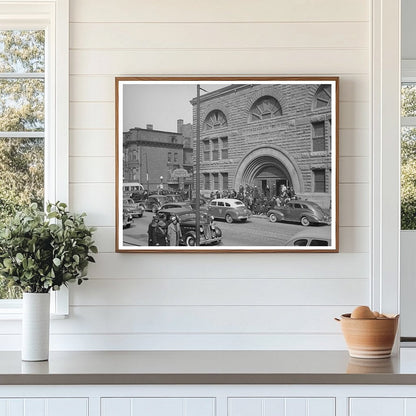 Crowd Exiting Pilgrim Baptist Church Chicago 1941