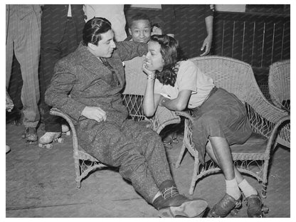 Couple Roller Skating in Chicago April 1941