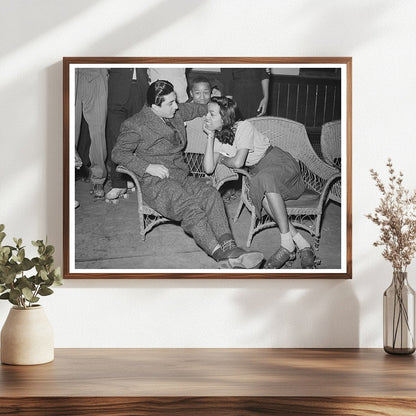 Couple Roller Skating in Chicago April 1941
