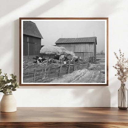 Barnyard Scene in Hancock County Ohio April 1941